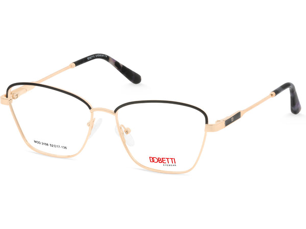 DOBETTI 3108 Geometric Cat-Eye Full Rim Frames – Women