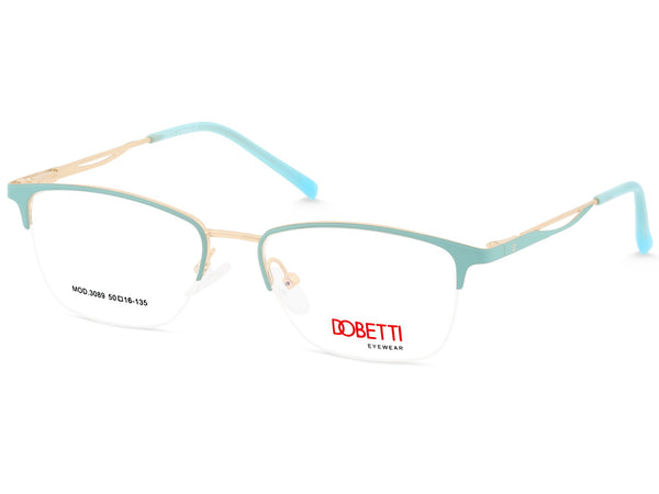 DOBETTI 3089 Soft Geometric Half Rim Frames – Women