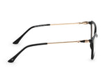 Glossy Black with Gold Temples
