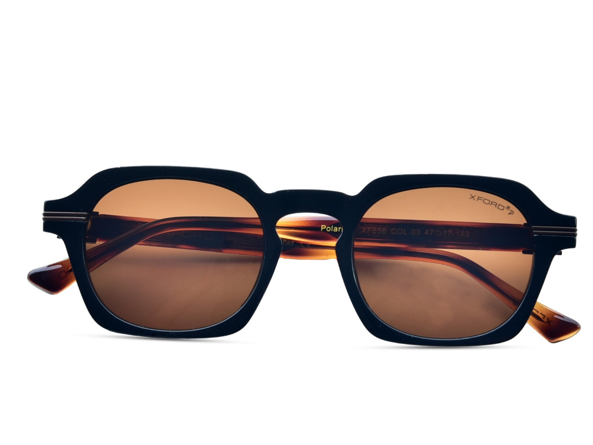 Matte BLACK with Wood Brown Temples