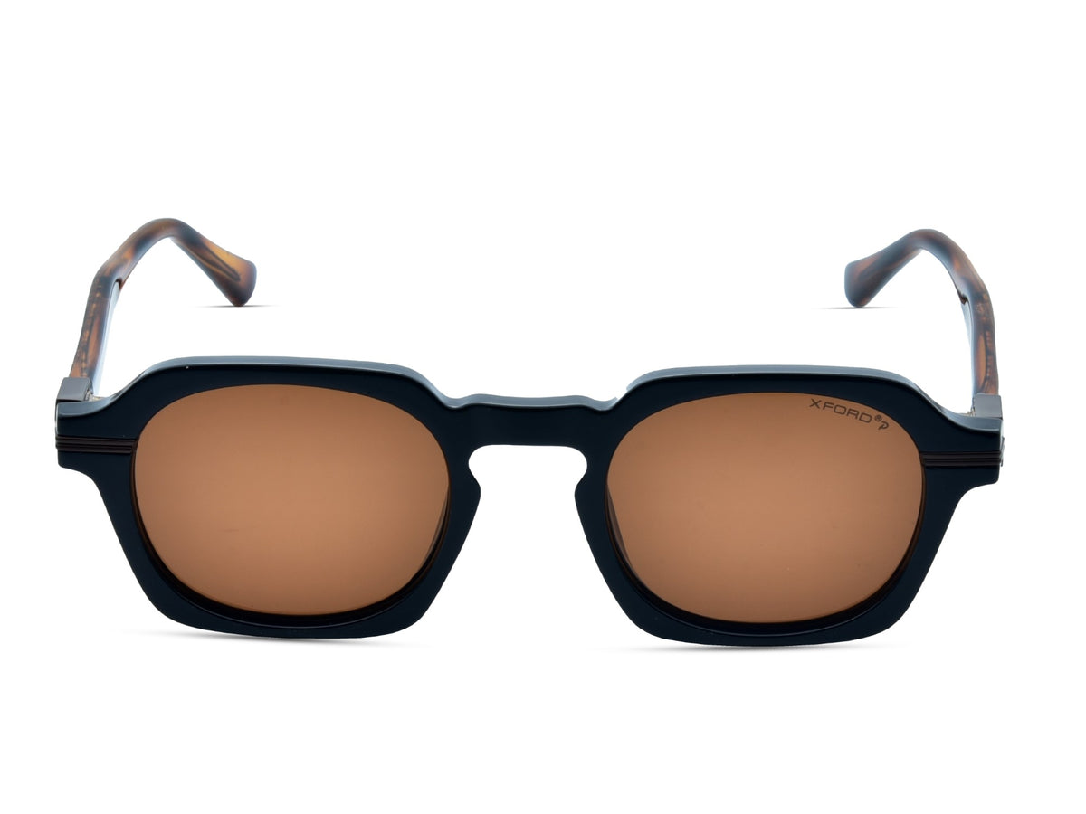 Matte BLACK with Wood Brown Temples