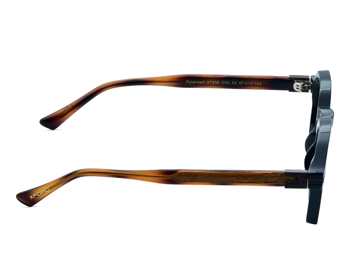 Matte BLACK with Wood Brown Temples