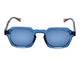 Transparent Ocean Blue with Wood Brown Temples