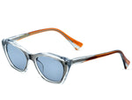 Crystal Clear Grey with Orange Temples	