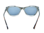 Crystal Clear Grey with Orange Temples	