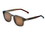 Transparent Grey with Brown Temples
