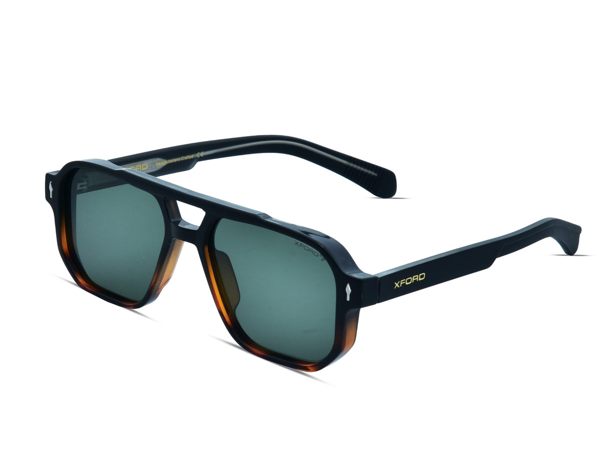 Matte Black with Gradient Tortoiseshell Bottom	