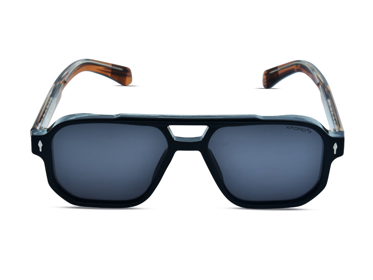 Glossy Black with Transparent Amber Brown	