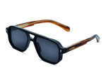 Glossy Black with Transparent Amber Brown	