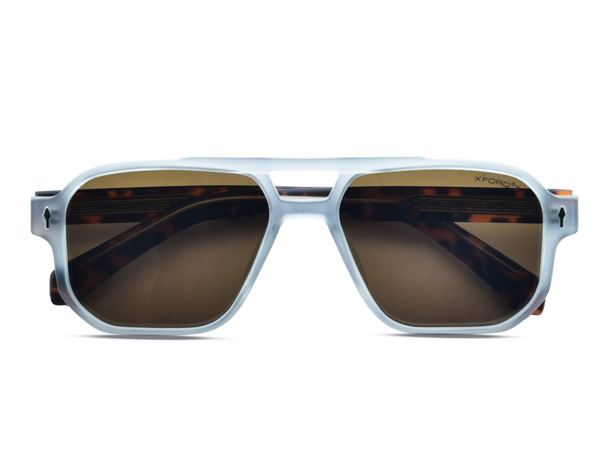 Frosted Clear with Glossy Tortoiseshell	