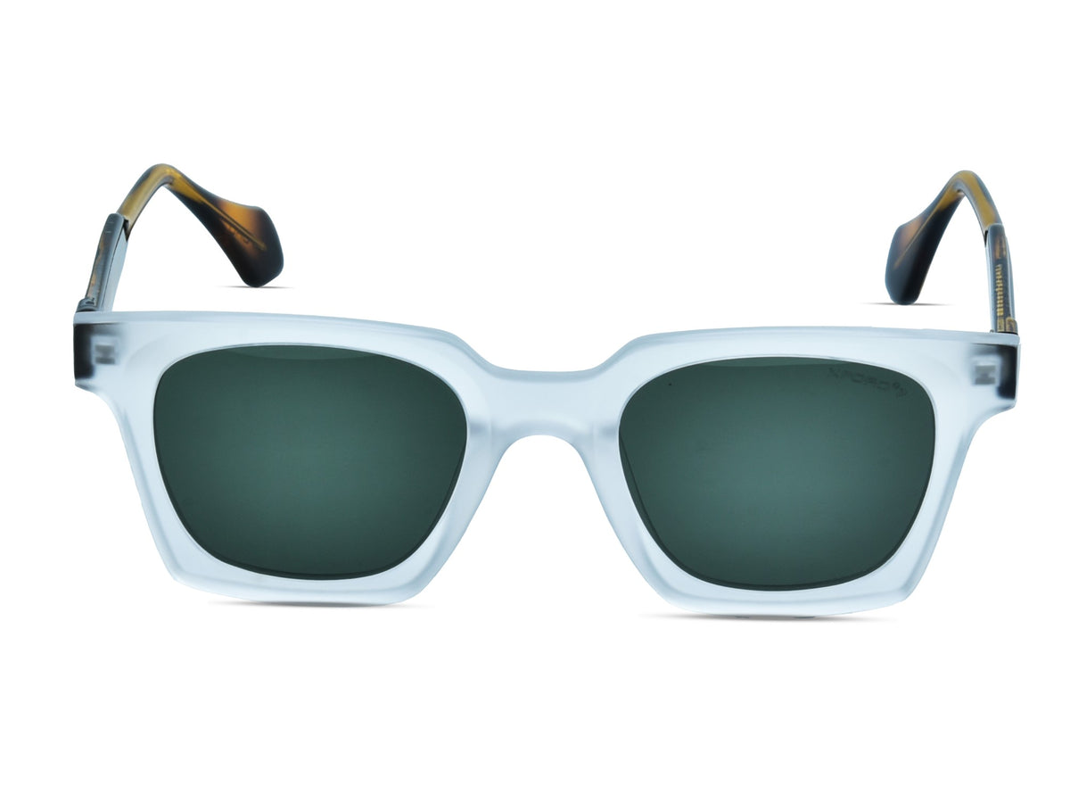 Matte Crystal with Glossy Tortoiseshell Temples	