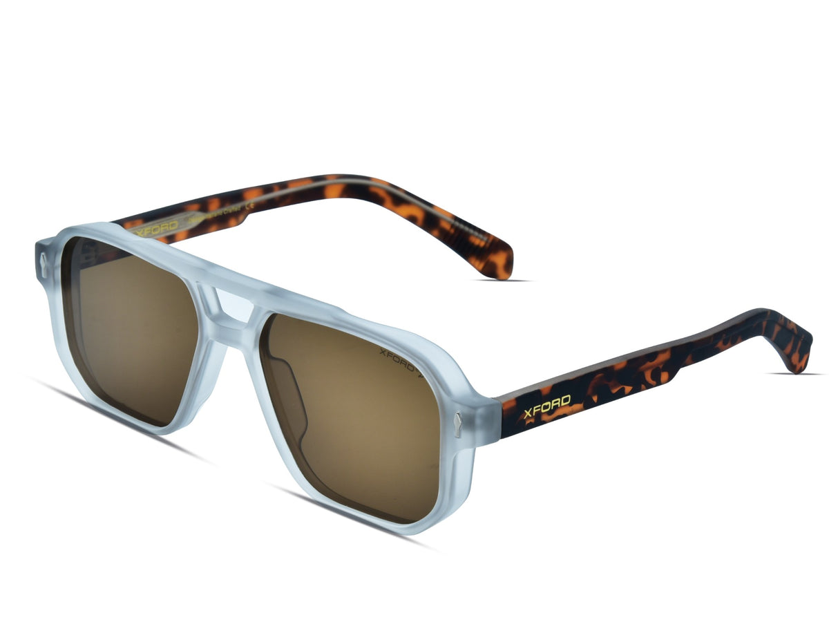 Frosted Clear with Glossy Tortoiseshell	
