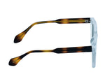 Matte Crystal with Glossy Tortoiseshell Temples	
