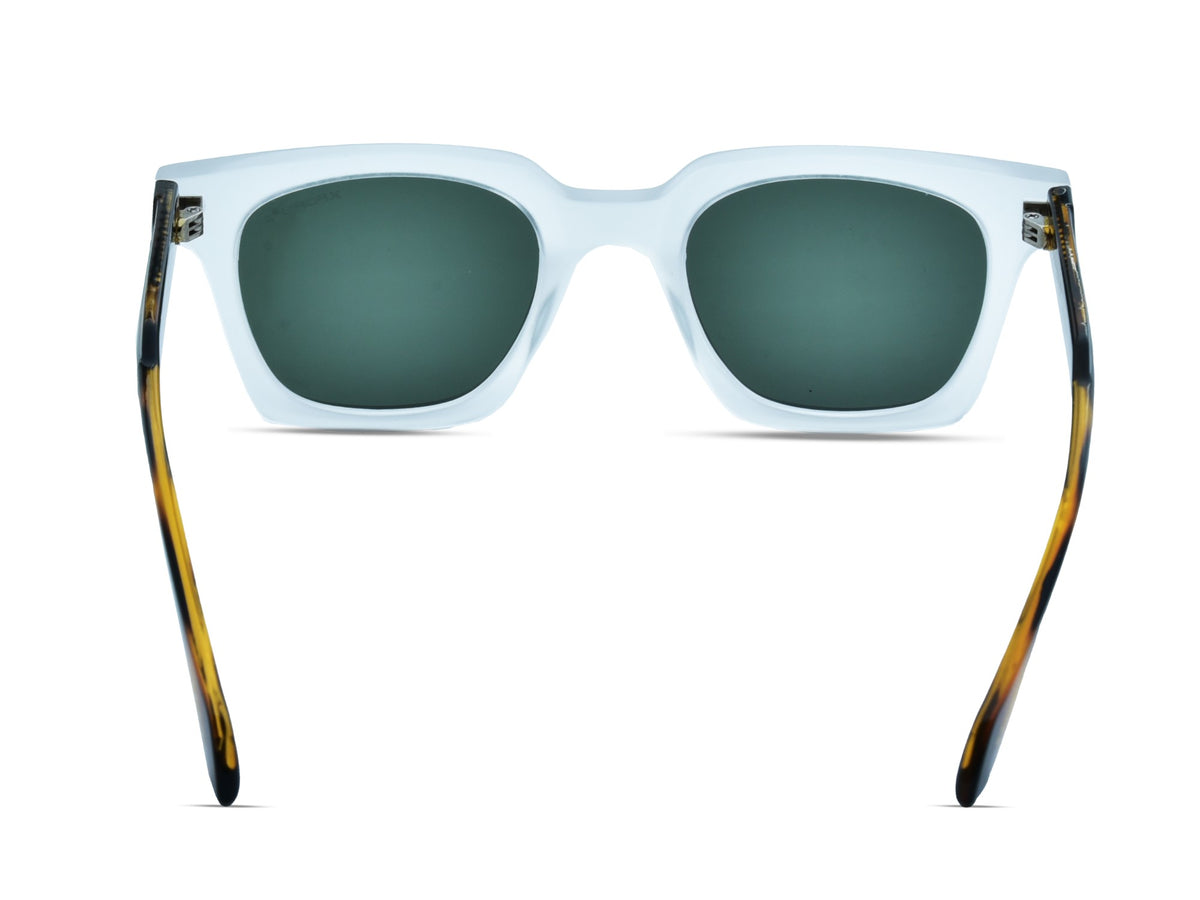 Matte Crystal with Glossy Tortoiseshell Temples	