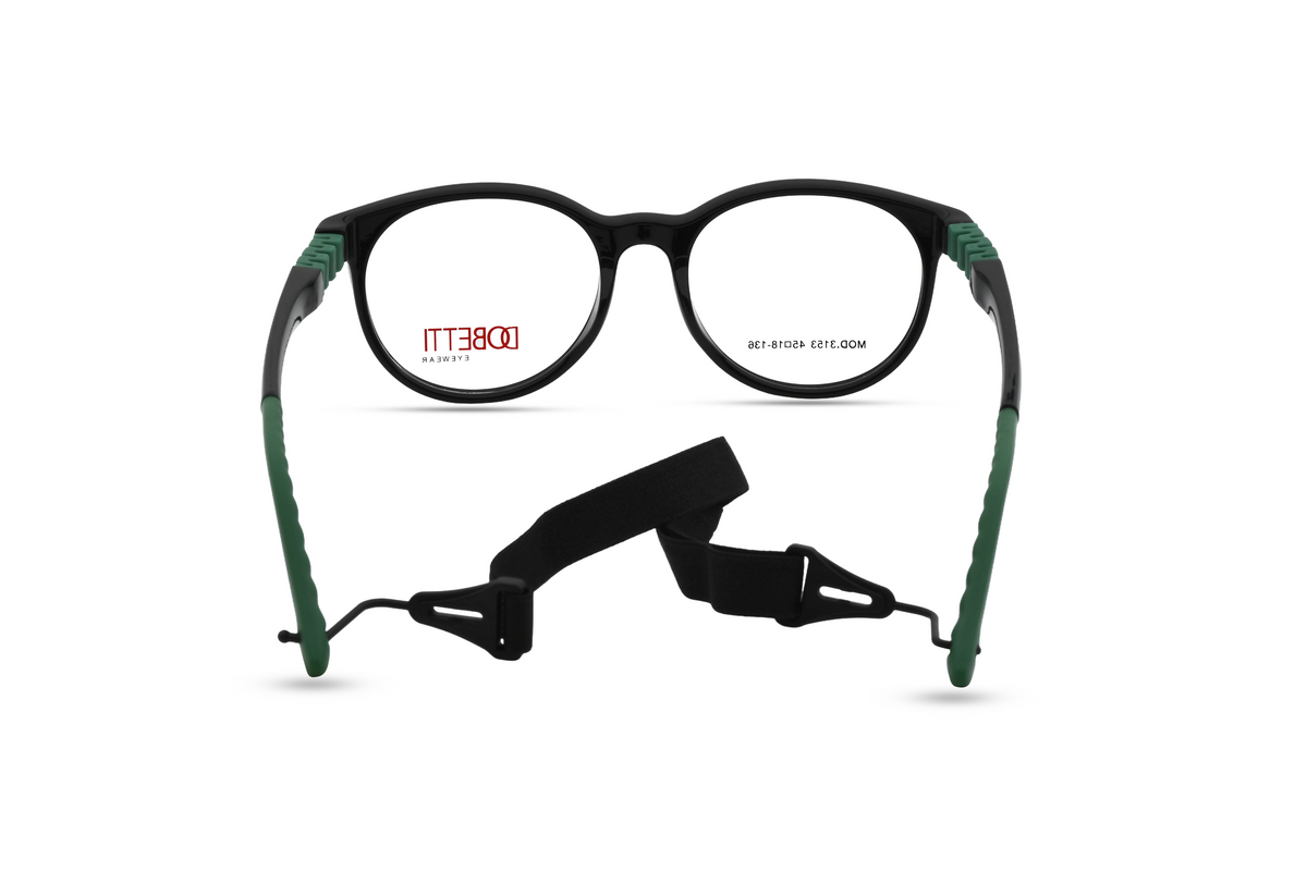 SHINE Black Front with Green Temples