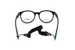SHINE Black Front with Green Temples