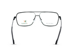 Black with Silver Temples