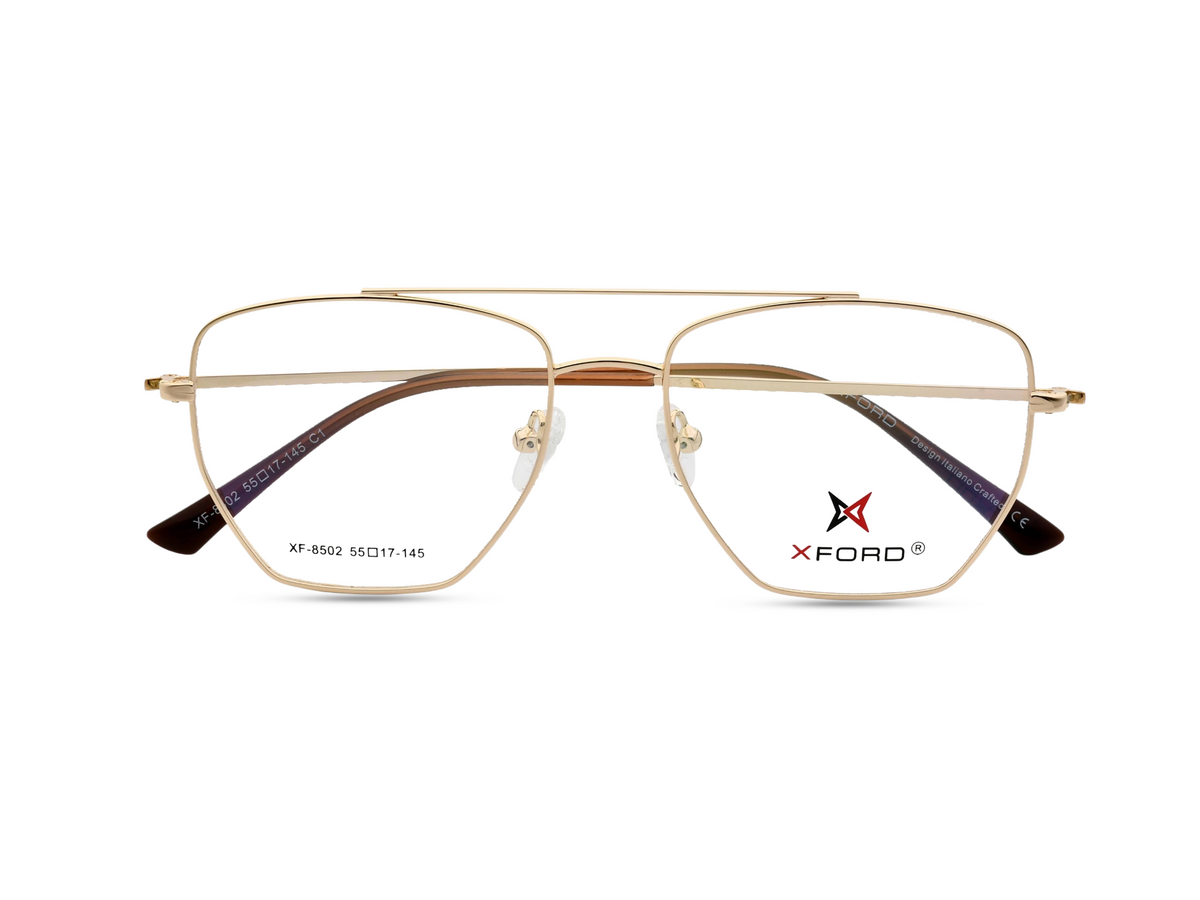 Gold Frame with Black Clip-On