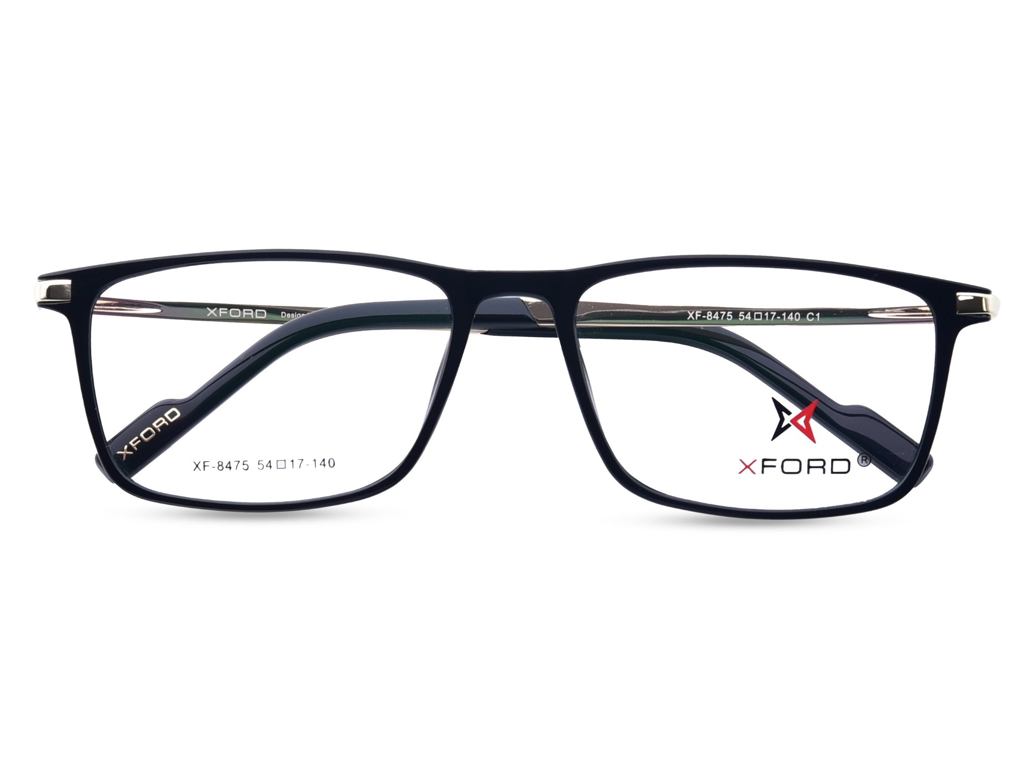 Glossy Black with Polished Gold Temples
