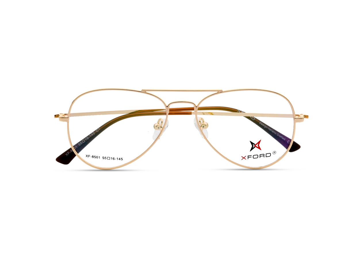 Gold Frame with Black Clip-On