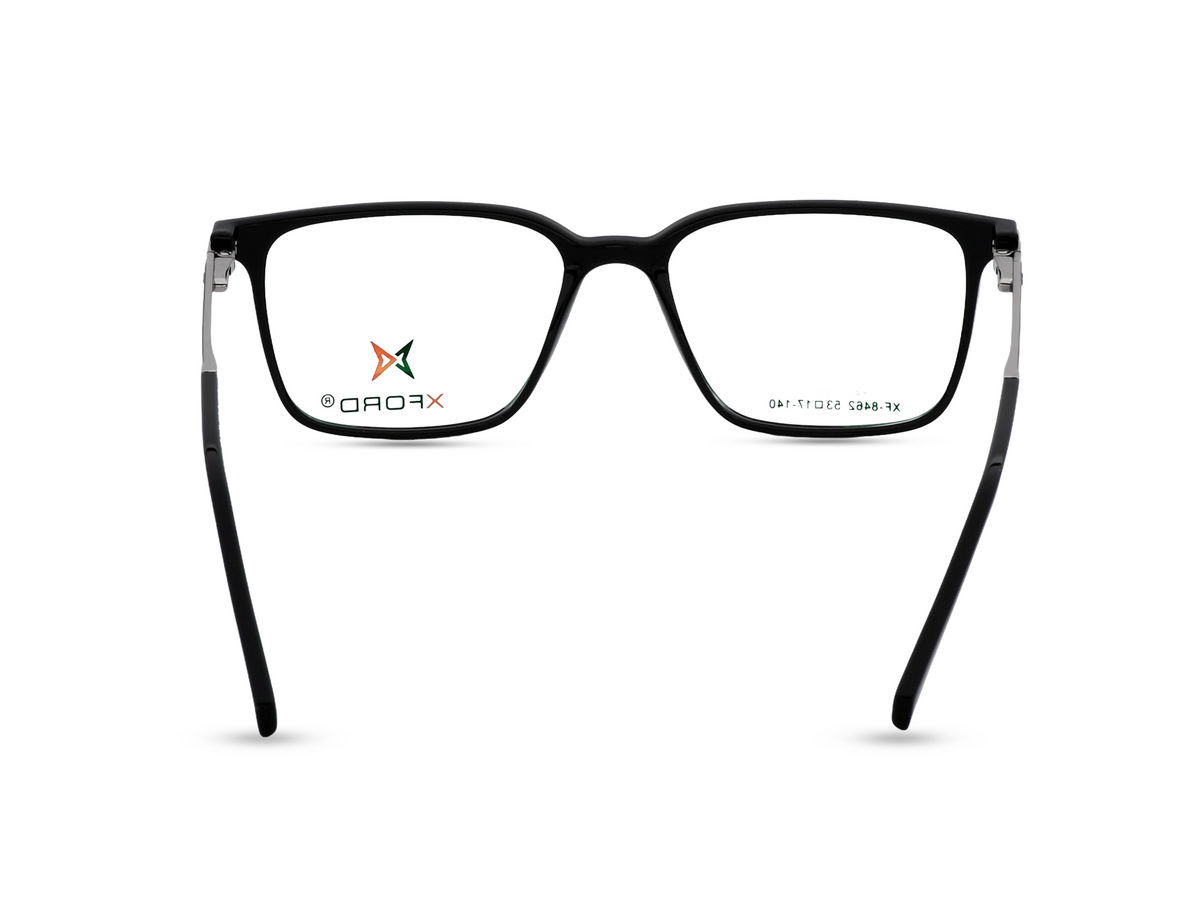 Matte Black with Silver Metal Temples