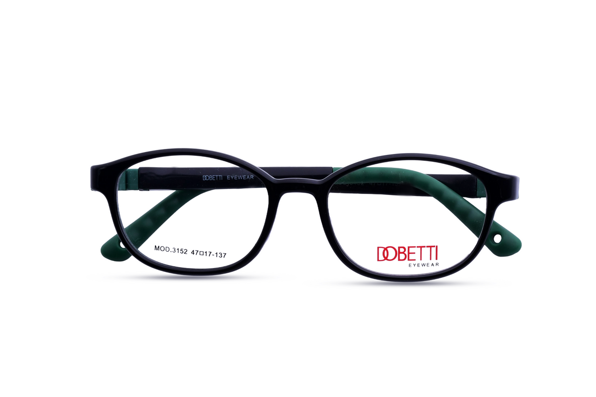 SHINE Black Front with Green Temples