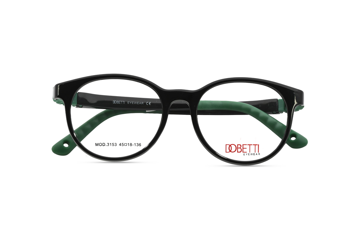 SHINE Black Front with Green Temples