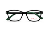Matte Black with Green Temples (Dual Tone)