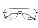 Black with Silver Temples