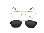 Gold Frame with Black Clip-On