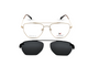 Gold Frame with Black Clip-On