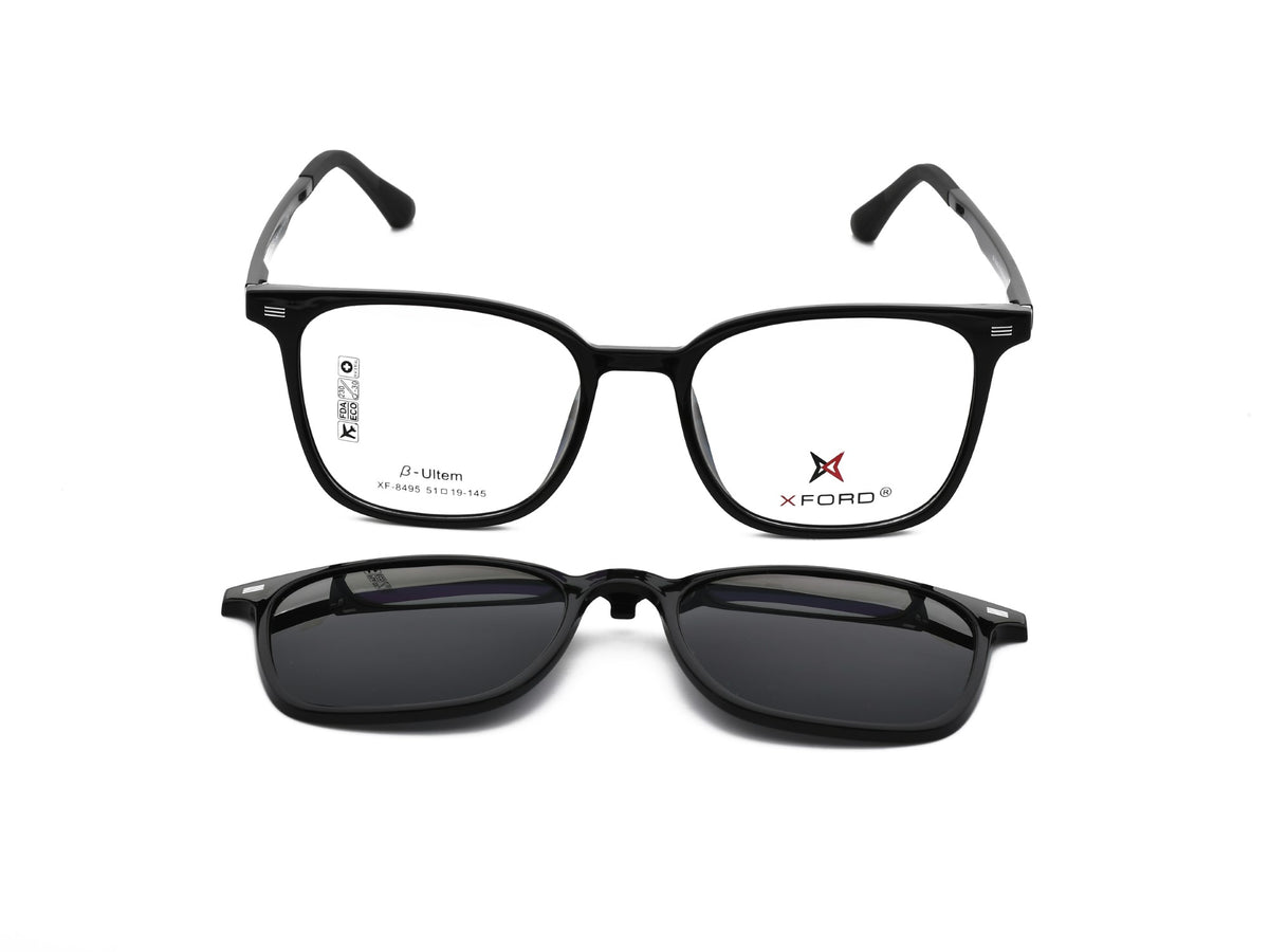 Glossy Black with Black Clip-On