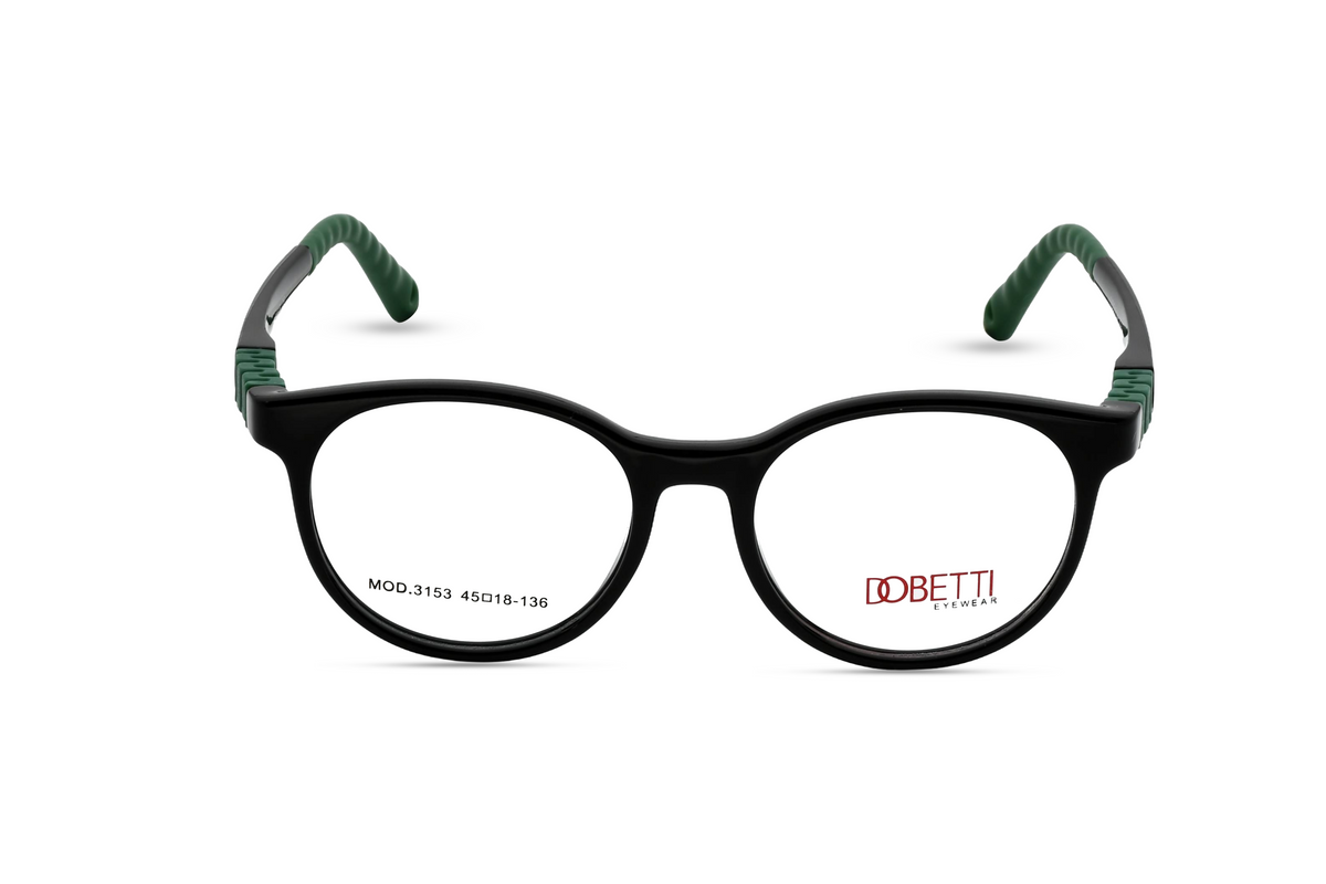 SHINE Black Front with Green Temples