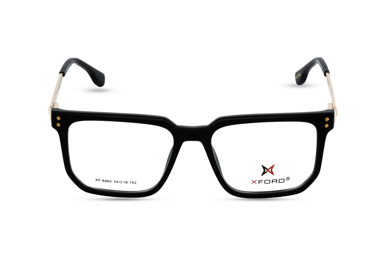 Matte Black with Gold Metal Temples