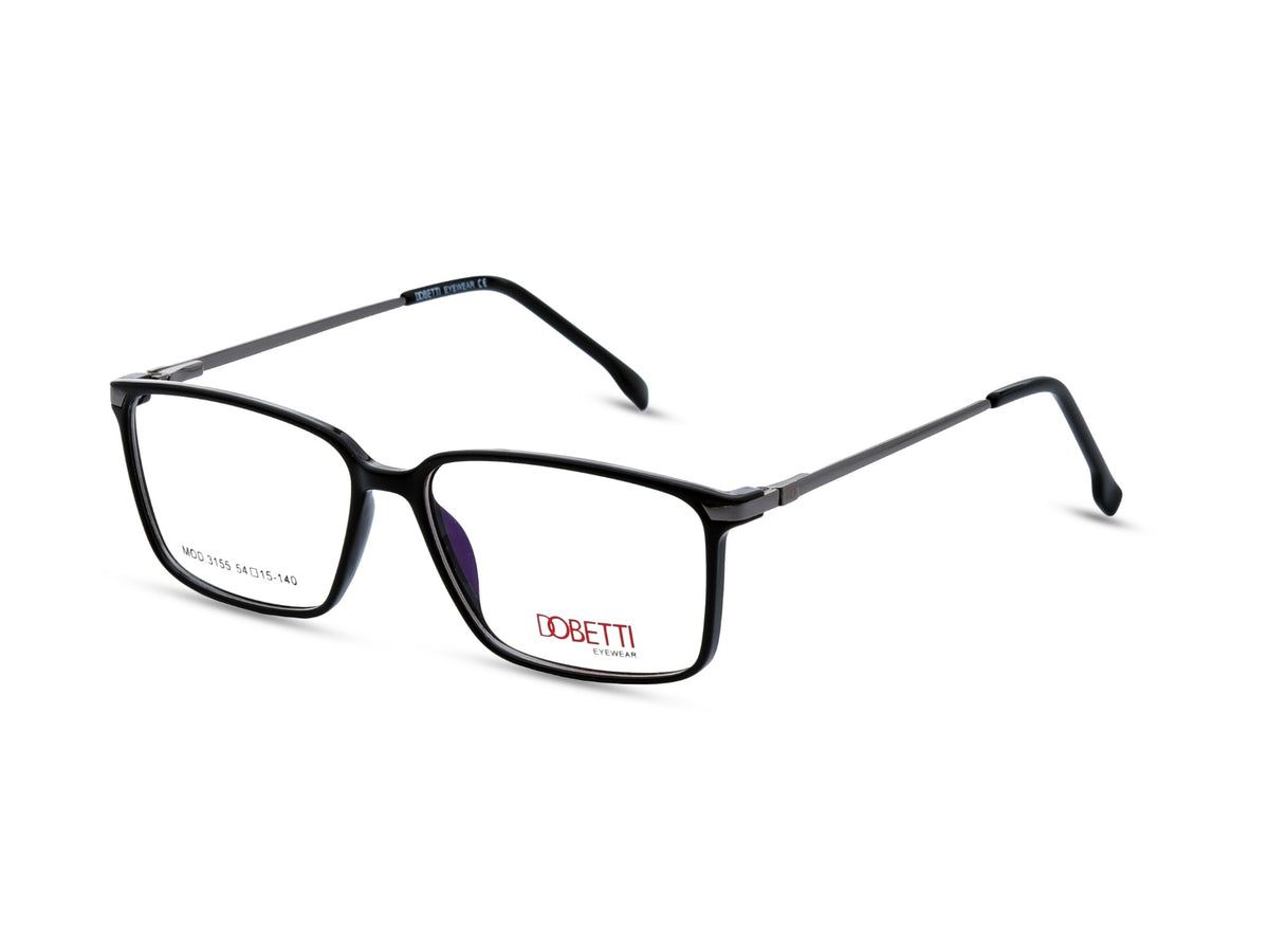 Shiny Black (Front) & Gunmetal Grey (Temples)