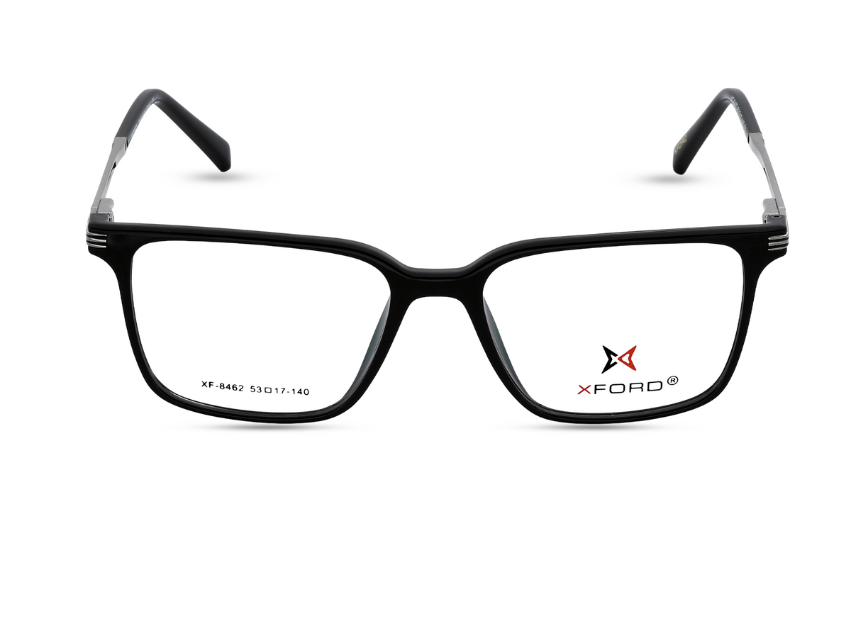 Matte Black with Silver Metal Temples