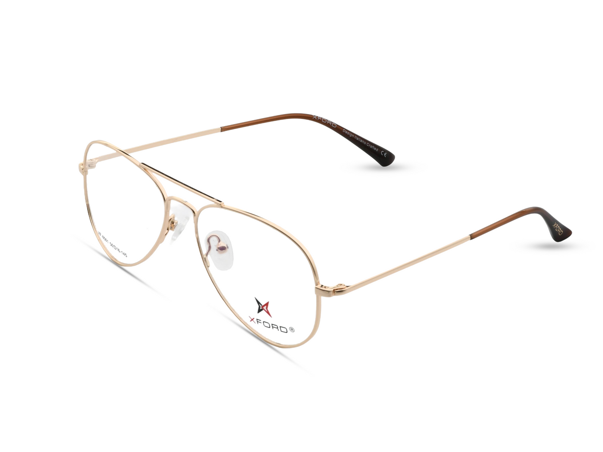 Gold Frame with Black Clip-On