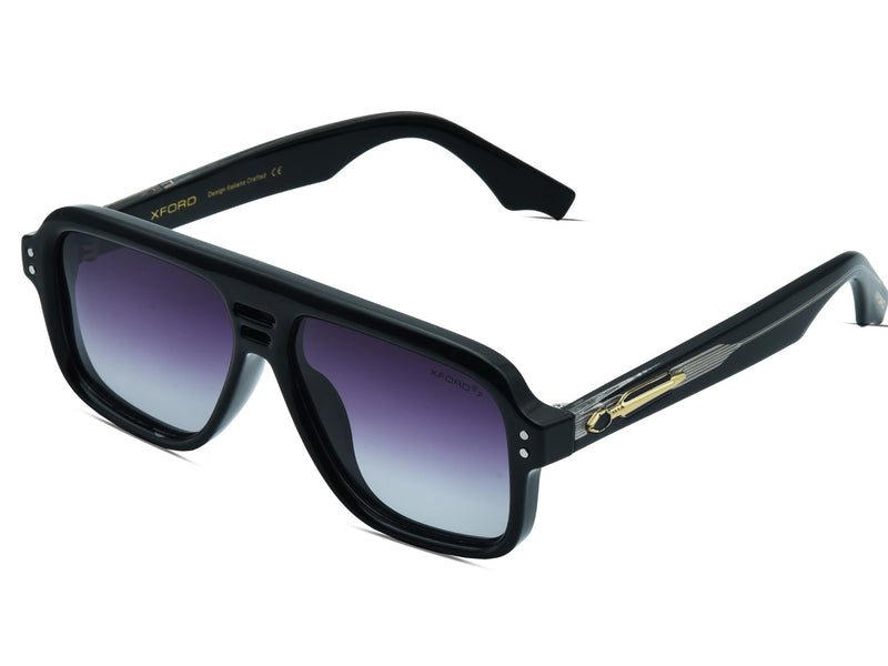 XFORD XFSG-874 Premium Vintage Square Navigator Sunglasses for Men