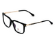 Matte Black with Gold Metal Temples