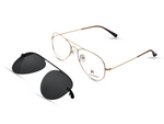 Gold Frame with Black Clip-On