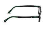 Matte Black with Green Temples (Dual Tone)