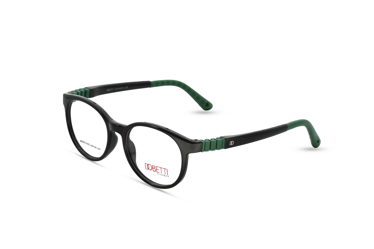 SHINE Black Front with Green Temples