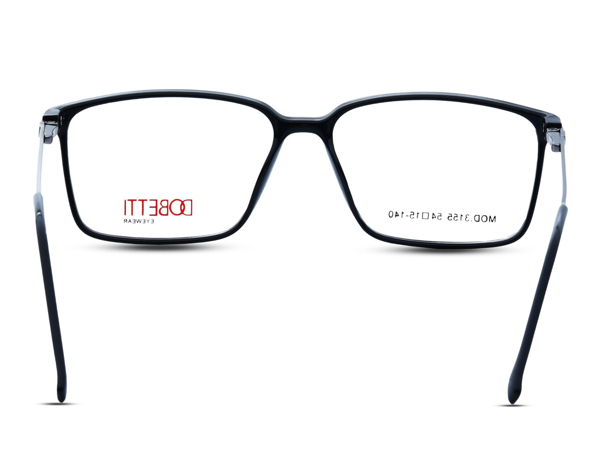 Shiny Black (Front) & Gunmetal Grey (Temples)