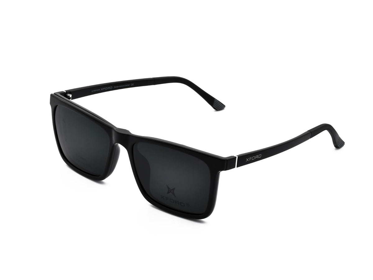 Matte Black With Black Clip-On Lens