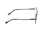 Black with Silver Temples