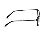 Matte Black with Silver Metal Temples