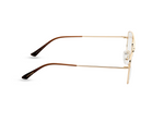 Gold Frame with Black Clip-On