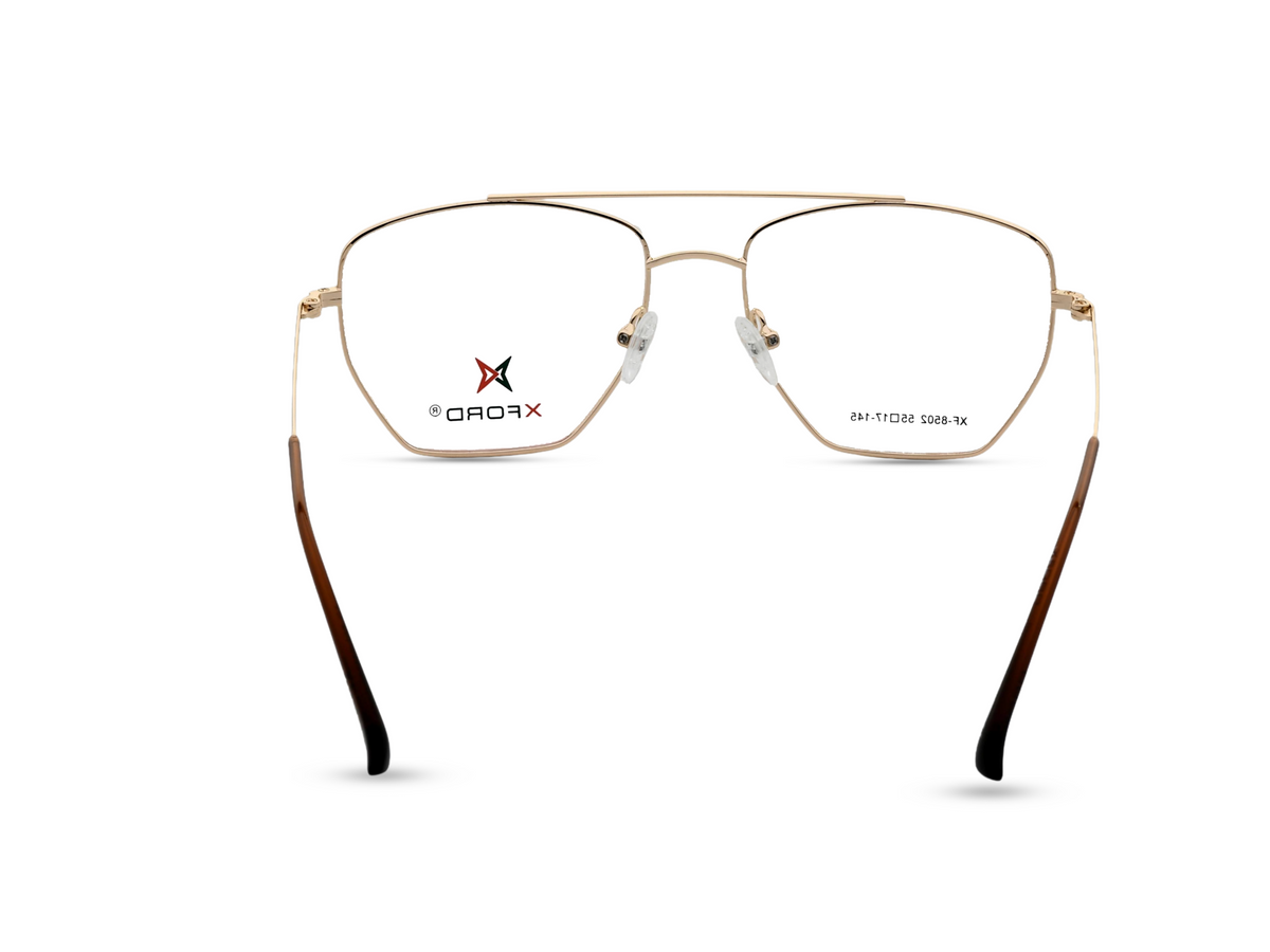 Gold Frame with Black Clip-On