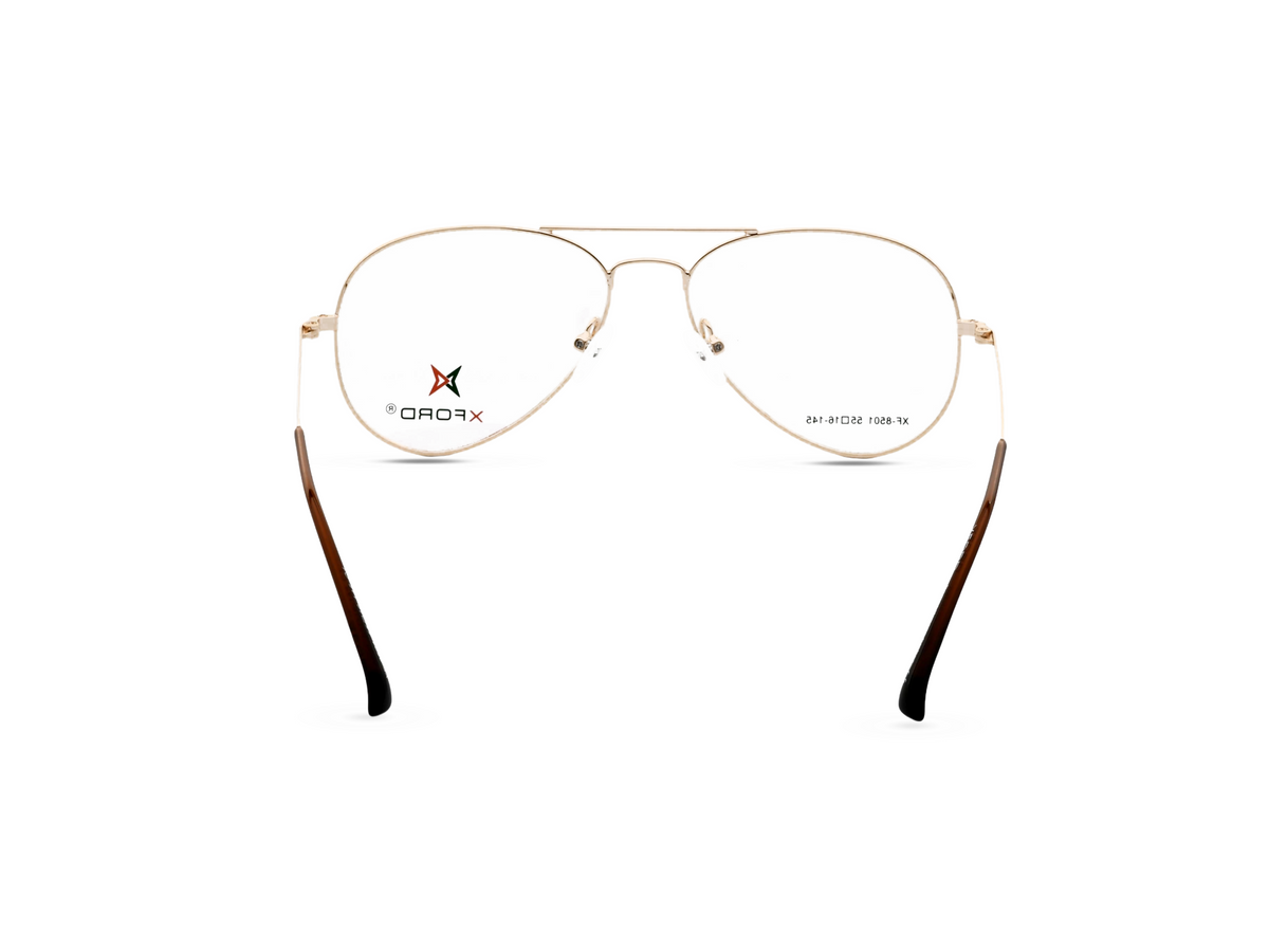 Gold Frame with Black Clip-On