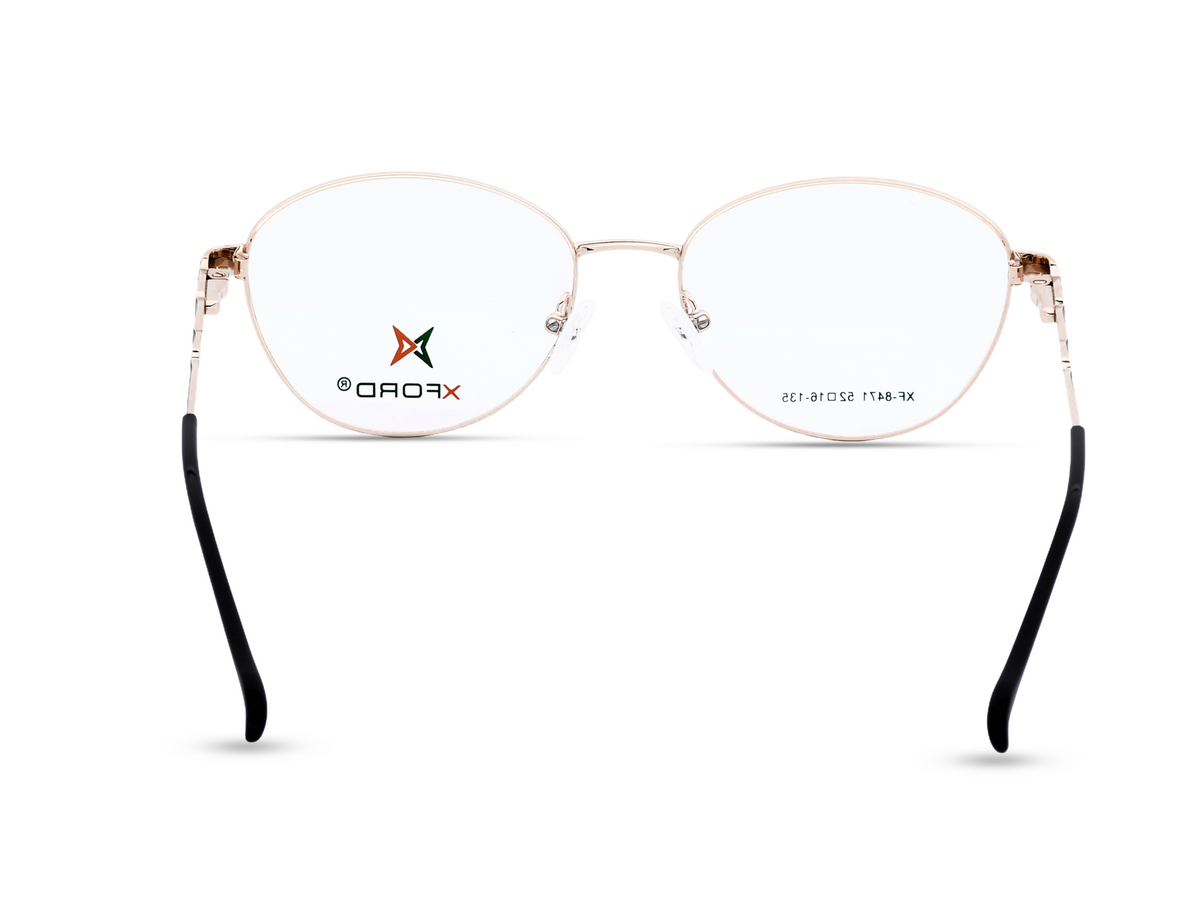Rose Gold Front with Black Temples